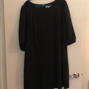 Black mid length sleeve dress size 20 loft